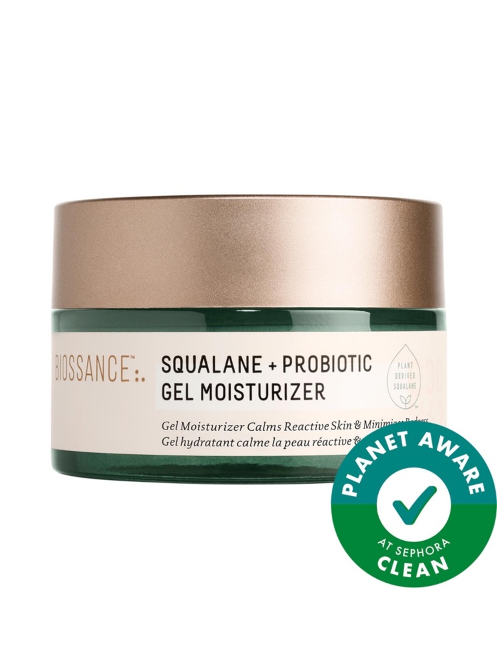 Biossance Squalane + Probiotic Gel Moisturizer - Green